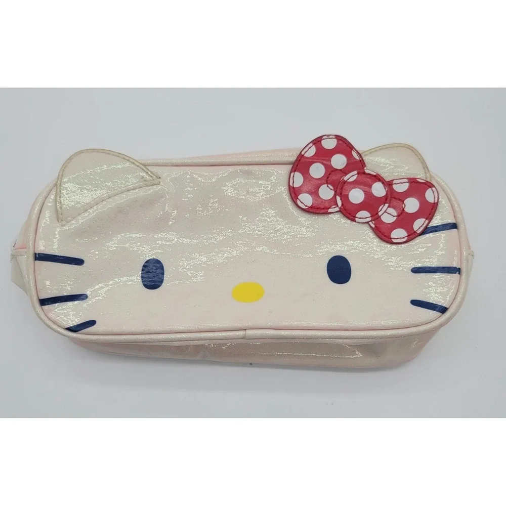 Sanrio Hello Kitty Iridescent Pencil Case Cosmetic Pouch Zip Bag Kawaii